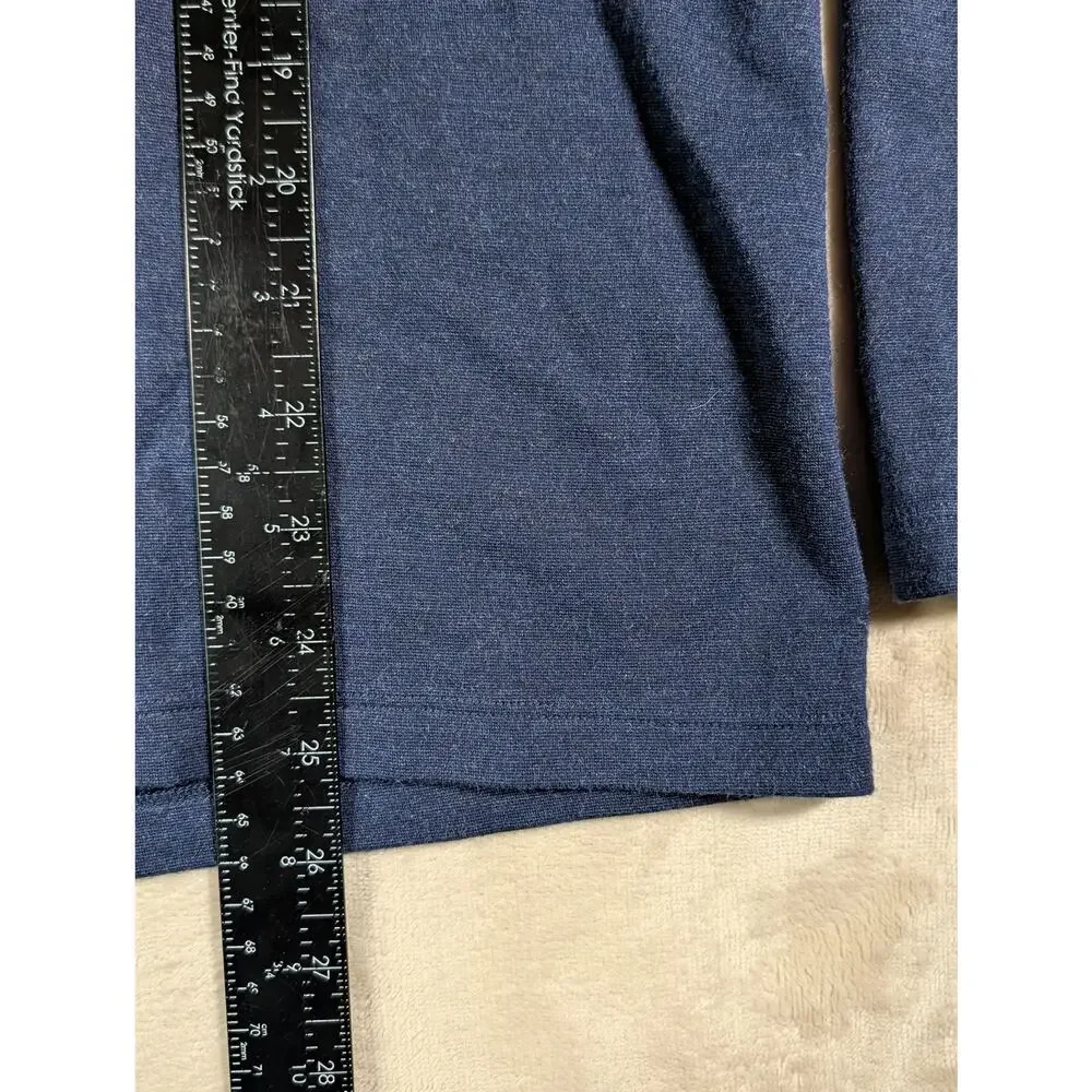 Mizzen Main Quarter Zip Sweater Mens Medium Navy Blue Performance Pullover